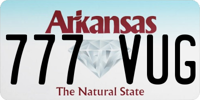 AR license plate 777VUG