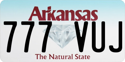 AR license plate 777VUJ