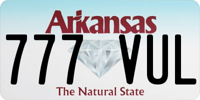 AR license plate 777VUL
