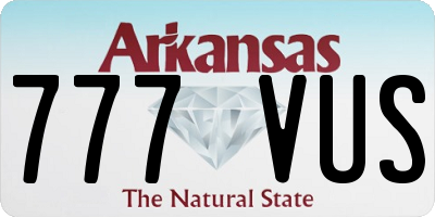 AR license plate 777VUS