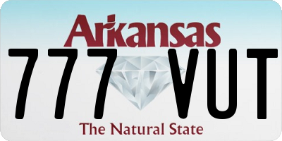 AR license plate 777VUT