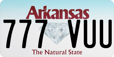 AR license plate 777VUU