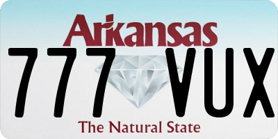 AR license plate 777VUX