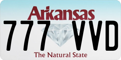 AR license plate 777VVD