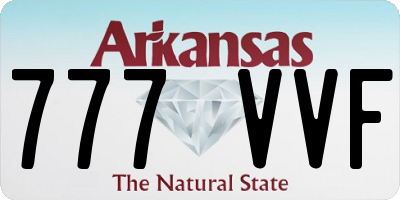 AR license plate 777VVF