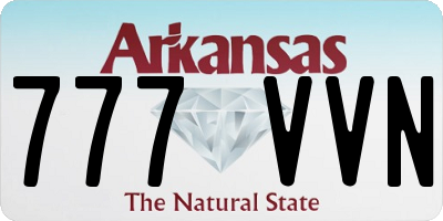 AR license plate 777VVN
