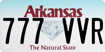 AR license plate 777VVR