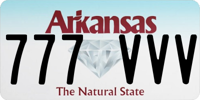 AR license plate 777VVV