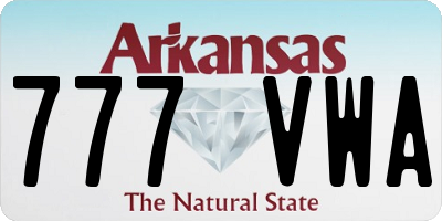 AR license plate 777VWA
