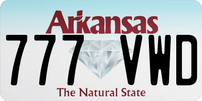 AR license plate 777VWD