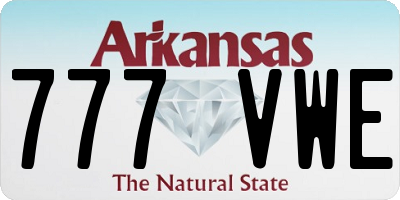 AR license plate 777VWE