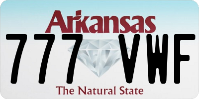 AR license plate 777VWF