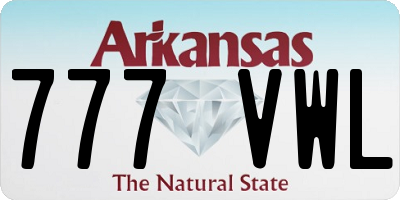 AR license plate 777VWL