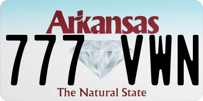 AR license plate 777VWN