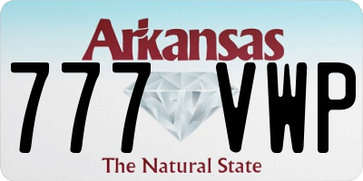 AR license plate 777VWP