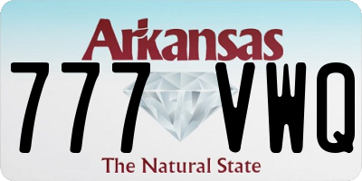 AR license plate 777VWQ