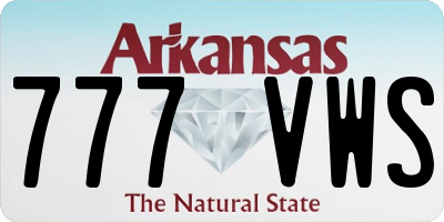 AR license plate 777VWS