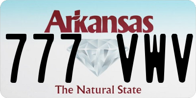 AR license plate 777VWV