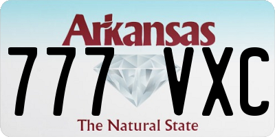 AR license plate 777VXC