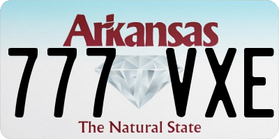 AR license plate 777VXE