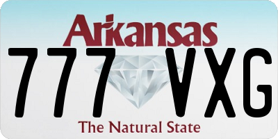 AR license plate 777VXG