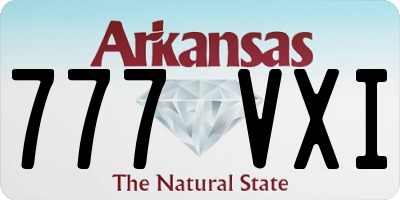 AR license plate 777VXI