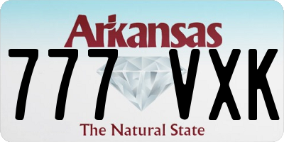 AR license plate 777VXK