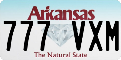AR license plate 777VXM