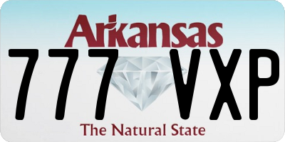 AR license plate 777VXP