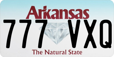 AR license plate 777VXQ