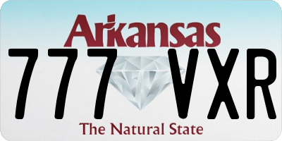 AR license plate 777VXR