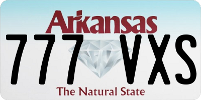 AR license plate 777VXS