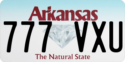 AR license plate 777VXU