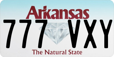 AR license plate 777VXY
