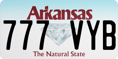 AR license plate 777VYB