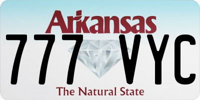 AR license plate 777VYC