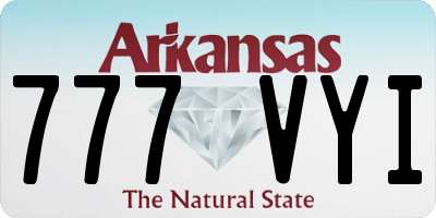 AR license plate 777VYI