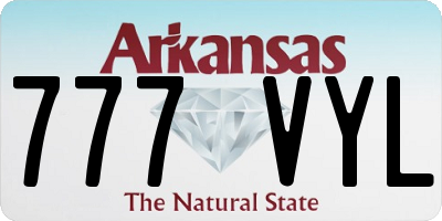 AR license plate 777VYL
