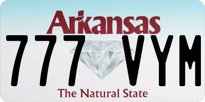 AR license plate 777VYM
