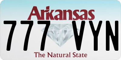 AR license plate 777VYN