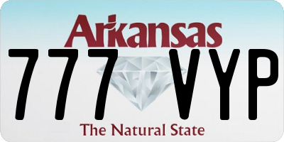 AR license plate 777VYP