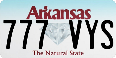 AR license plate 777VYS