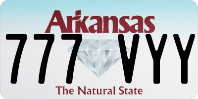 AR license plate 777VYY