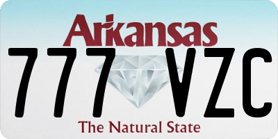 AR license plate 777VZC