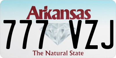 AR license plate 777VZJ