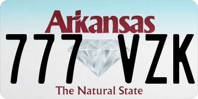 AR license plate 777VZK