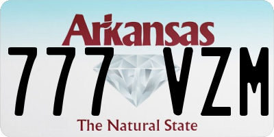 AR license plate 777VZM