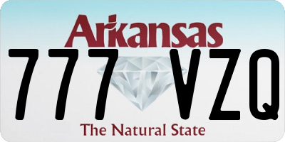 AR license plate 777VZQ