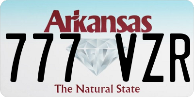 AR license plate 777VZR