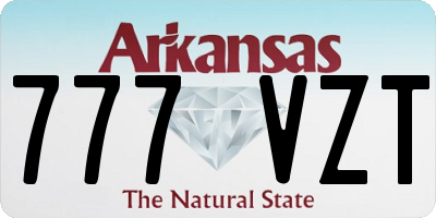 AR license plate 777VZT